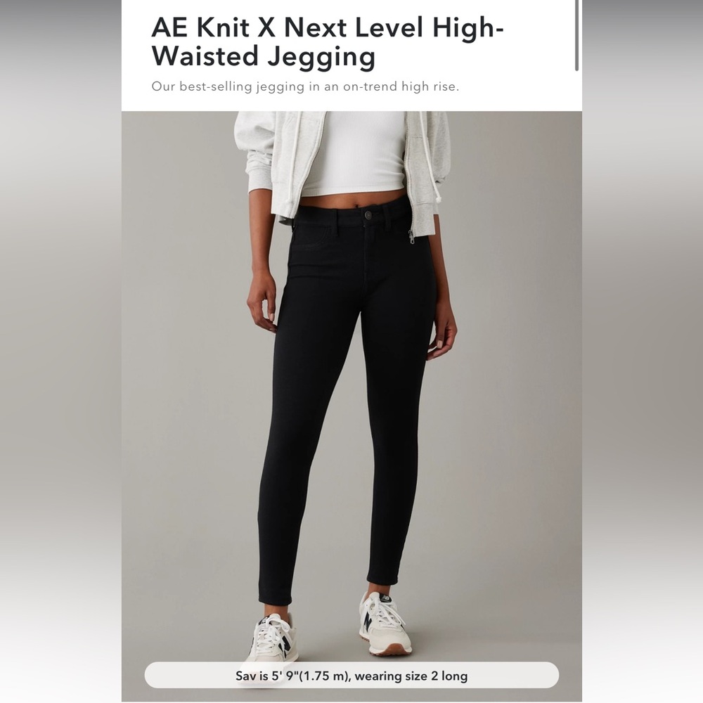NWT American Eagle Outfitters Black Jeggings High-Waisted Stretch